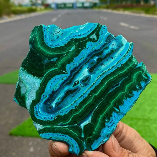 214G Natural Chrysocolla/Malachite transparent cluster rough mineral sample - Bild 20 von 23