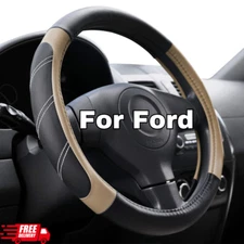 Car Steering Wheel Cover Compatible with Ford F150/250/350 Super Duty 15.5-16 in