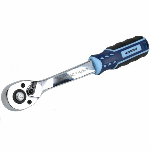 Presa a cricchetto professionale 1/4" 3/8" e 1/2" attacco extra fine 90 denti impugnatura morbida - Foto 1 di 7