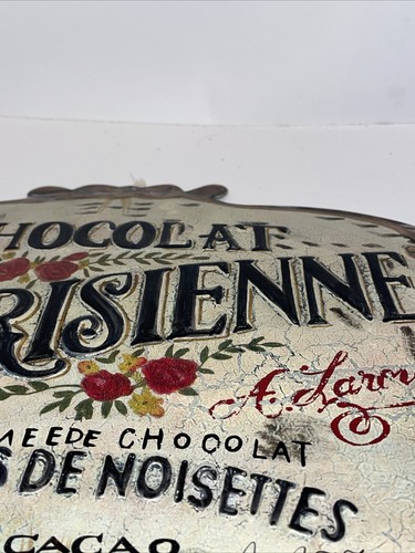 Chocolat LA Parisienne Tin Sign (11-1/2" x 8-1/2") rustic reproduction F - Picture 7 of 7