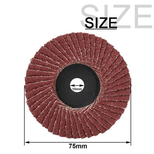 75mm Flap Wheel Type R Sanding Disc With 10mm Bore 80 Grit For Angle Grinder - Picture 3 of 10