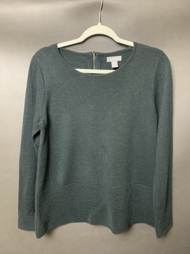 Kenar Sweater Hunter Green EXTRAFINE MERINO Blend Sweater KNIT, Women's M - Picture 1 of 9