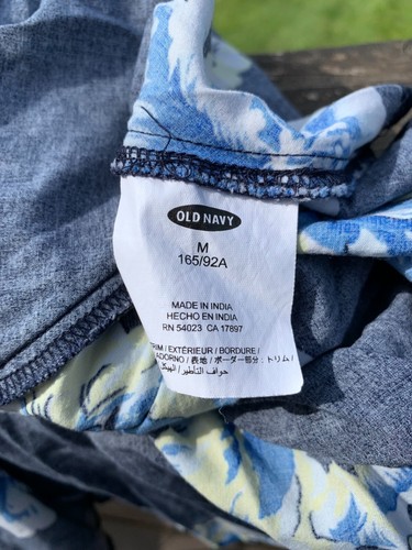 Old Navy Women's size Medium Navy Blue Floral Spaghetti Strap Mini Dress - Picture 10 of 12