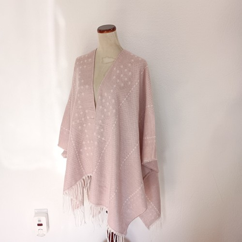 Sanftes rosa Reh weich Fransen schön Halstuch Kimono, Größe M/L - Bild 2 von 6