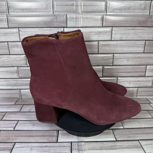 Blondo Women's Burgundy Red Suede Waterproof Chelsea Boots Shoe Size 11-NEW