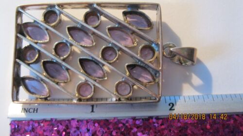 Beautiful large Amethyst pendent 2 1/2 on the drop - Picture 5 of 5