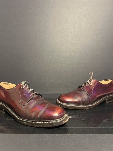 Allen Edmonds Leeds Burgunderrot Kalbsleder Schuhe Herren Größe 9,5 D TOP