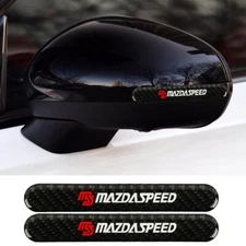 2X MAZDASPEED Carbon/F Car Trunk Side Fenders Door Badge Scratch Guard Sticker