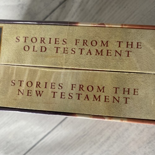 Charlton Heston Presents the Bible VHS 2 Tapes Stories from Old + New Testament - Imagen 3 de 7