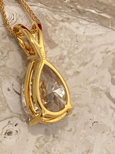 Certified Diamond Necklace Diamond Pendant Diamond Earring AU750 solid 18kt Gold - Picture 13 of 14