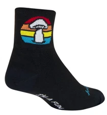 Socks - SockGuy - Fun Guy Black S/M 3" Classic Cycling/Running NEW