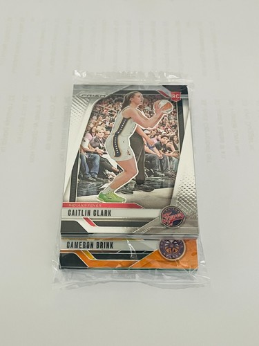2024 Prizm WNBA CAITLIN CLARK RC on FRONT - BRINK ORANGE ICE Sealed Cello Pack - Picture 2 of 3