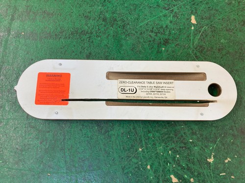 Powermatic 63 Table Saw Zero Clearance Throat Plate measures 13-3/8" x 3-3/4" - Picture 4 of 11