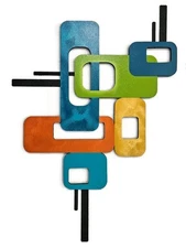 Mid Century Modern Wall Sculpture, Contemporary wall art 33x24 by Art69