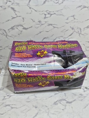 470Watt ParyySnow Machine Machine with Remote Control NIB Cib