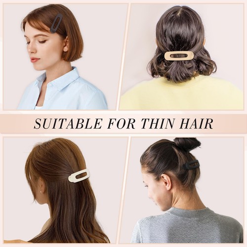 15 PCS Flat Hair Clips Neutral Color Flat Claw Clips 3 Sizes Hair Claws for - Picture 6 of 7
