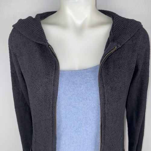 Barefoot Dreams Cozychic Lite Hoodie Sweater Women’s XS Black Plush Knit Zip Up - Bild 2 von 7