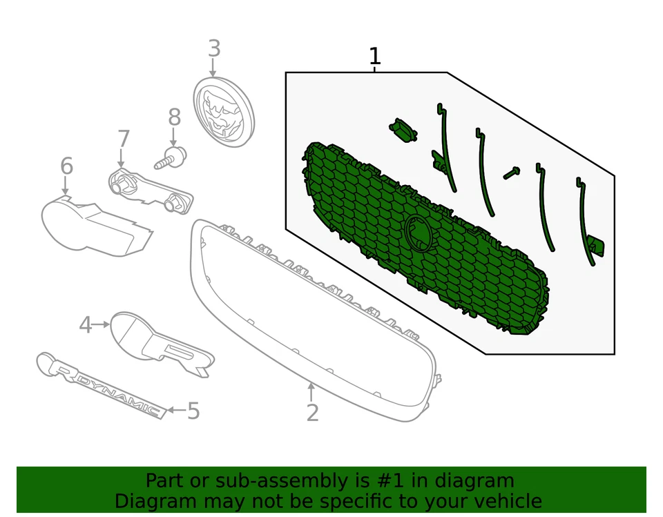 Rejilla original Jaguar 2021-2024 tipo F T2R42273 Foto 2 de 2