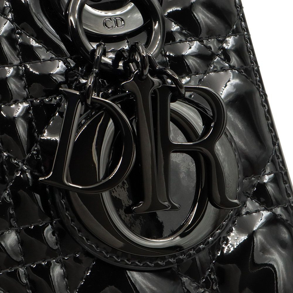 Dior Black Ultra Glossy Patent Leather Lady MY ABC Small Dior Black Ultra Glossy Patent Leather Lady MY ABC Small
