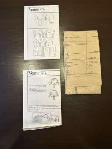 Lote De 3 Patrones Vogue Para Mujer Sin Cortar Talla 8-16 Sin Cortar Y2K Vintage Koko Beall - Imagen 10 de 10