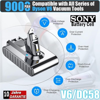 9000mAh SONY Original Akku Für Dyson V6 DC58 DC59 SV03 SV09 DC74 DC62 DC61 SV04