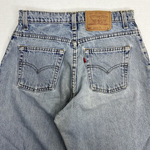 Vintage 90s Levis 561 Jeans Light Wash Denim Tapered Leg Size 8 Long - Picture 4 of 12