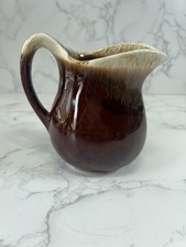 Vintage Hull Brown Drip Glaze Pottery Pitcher ~ Creamer ~ Syrup ~ Small Jug -