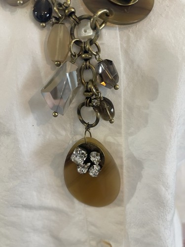 Silpada Kelsey Ryane KR Necklace Wanderlust Swarovski Crystal Brass Long - Picture 2 of 9