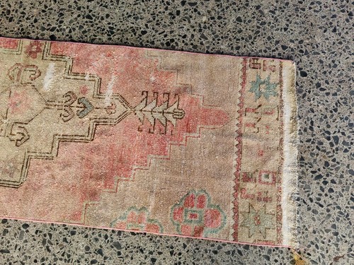 2.1x8.5 ft Vintage Rug Wool Runner Antique boho Anatolian Handmade Turkish Rug - Picture 2 of 16
