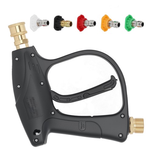 Pistola pulverizadora de diseño ergonómico M22 14 mm con 5 boquillas de conexión rápida - Imagen 2 de 11