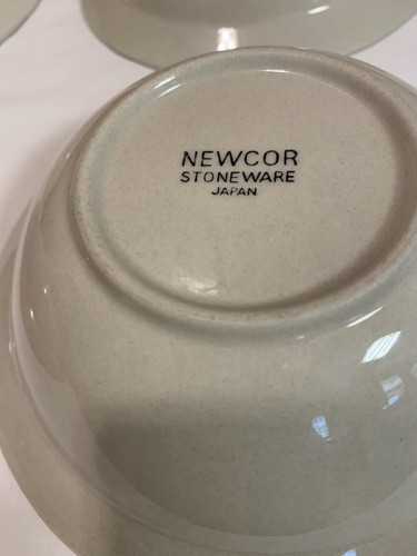 Vintage 1980’s Newcor Stoneware Newport Cereal Bowls-Set Of 4-Japan 7 Inches - Picture 3 of 3