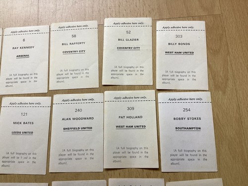 Lot Of 30 FKS SOCCER STARS 1972-73 72-73 STICKERS - Unused As Pictured - Picture 10 of 12
