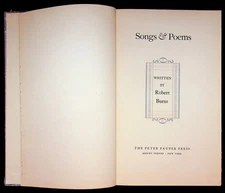 Vintage Songs And Poems By Robert Burns Peter Pauper Press Clothbound Hardcover