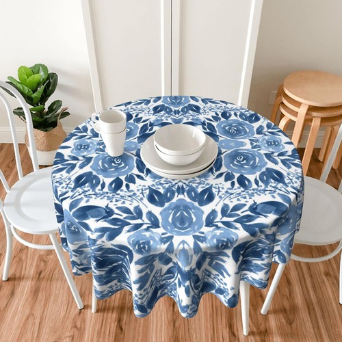 Round Tablecloth 60 inch, Spring Floral Round, 60'', B-floral 10 - Picture 6 of 7