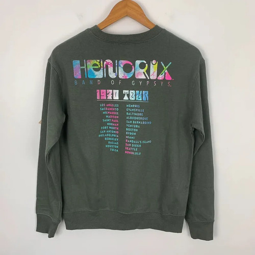Jimi Hendrix Sweatshirt Size XS Bad of Gypsys Graphic Retro 1970s Pullover - Picture 7 of 11