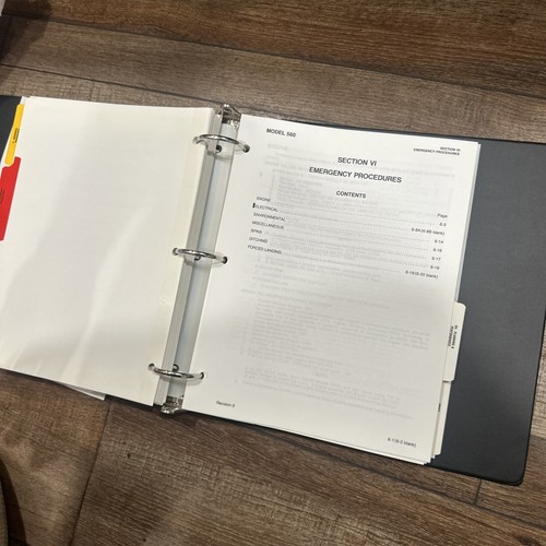 Cessna Citation V, Model 560 Pilot's Operating Manual 1995 Revision 5 - Picture 9 of 11