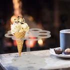 1Pc Ice Cream Display Stand Cone Display Rack Dessert Cone Holder (Transparent)