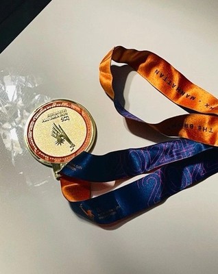  Gänsehaut: New York City Marathon   Originalmedaille, 3D - auch Ironman verf.