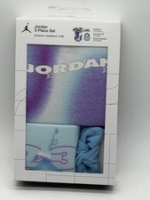 NEW 3 PIECE SET NIKE JORDAN NEW BORN 0-6 MONTHS BODYSUIT ,BIB ,HEADBAND COTTON