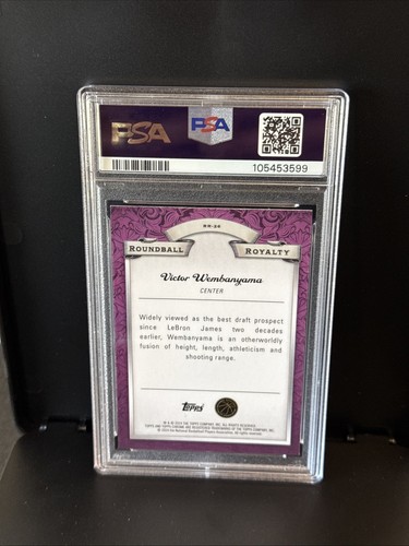 2023 Topps Chrome #RR26 Roundball Royalty Green Ref. Victor Wembanyama RC PSA 10 - Bild 3 von 3