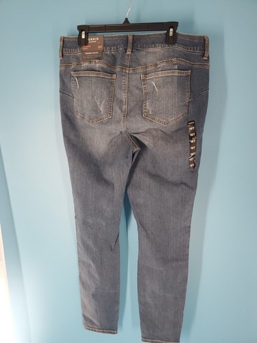 Torrid Jeans Sz 18T Distressed Bombshell Skinny Stretch High Waist Denim Women - Picture 3 of 16