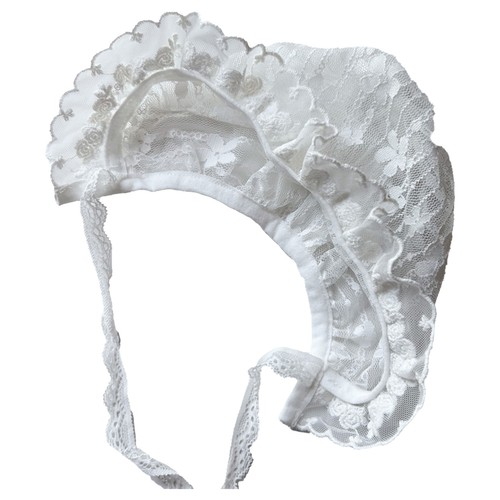 Säugling Baby Mütze Taufe Spitze Mütze Taufmütze Kommunion Neugeborene Hochzeit - Bild 13 von 41