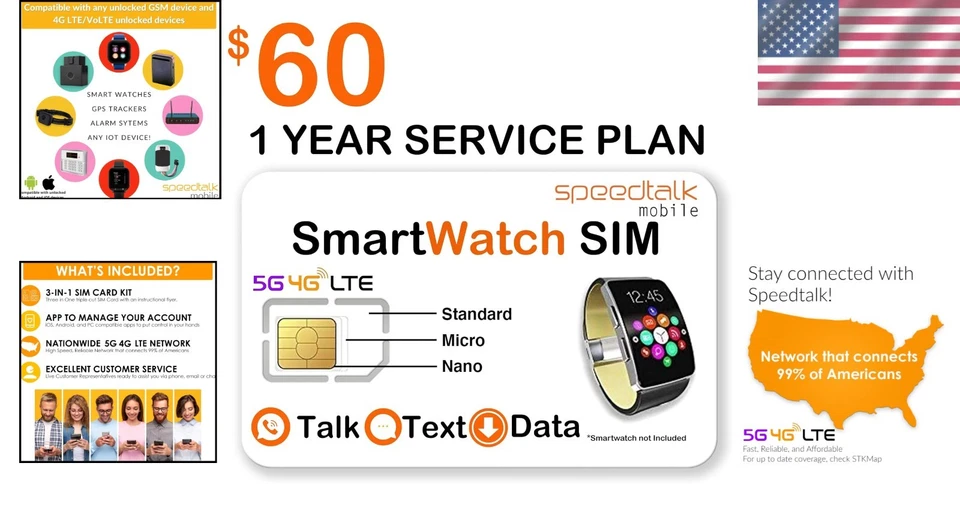Unlock Full Potential of Your Smartwatch with 5G Cellular SIM Card Solution - Image 2 of 4