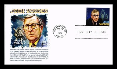 US COVER JOHN WOODEN BASKETBALL FIRST DAY ISSUE PANDA CACHET