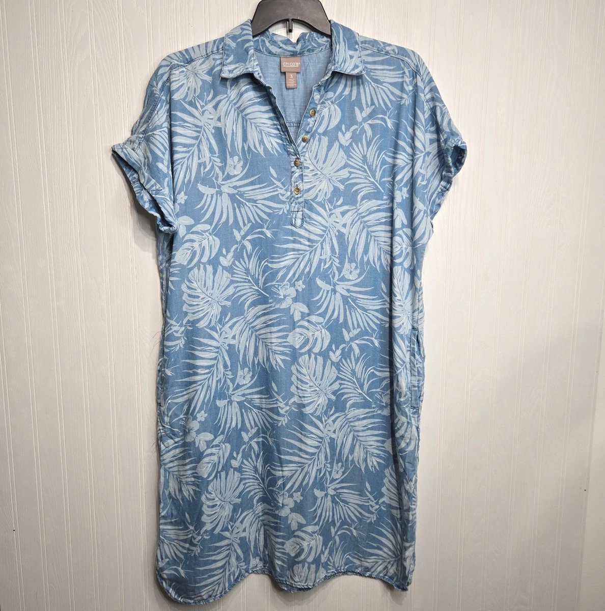 chicos denim shirt dress Denim Belted Midi Shirtdress