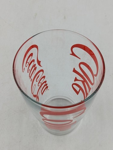 Vintage Coca-Cola COKE Large Drinking Glass Clear With Red Logos 32 oz. - Picture 4 of 4