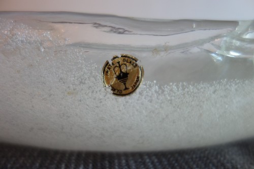Vtg IWATA Tokyo Japan Clear Bubble Oblong Boat Shape Bowl – 18” - Picture 2 of 7
