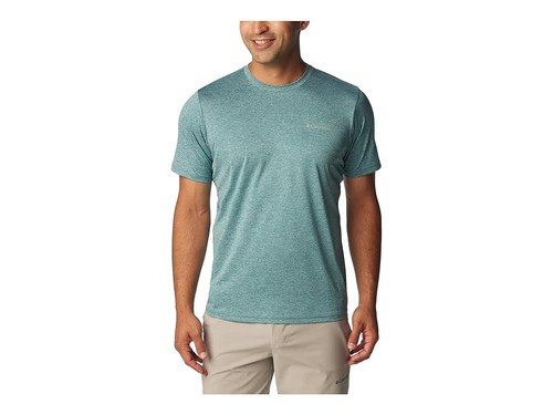 Columbia Men Regular fit Short Sleeve T-Shirt Medium Green Moisture Wicking