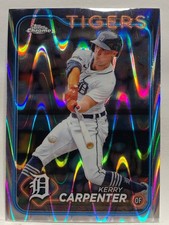 KERRY CARPENTER 2024 Topps Chrome #196 RayWave Refractor PARALLEL DETROIT TIGERS