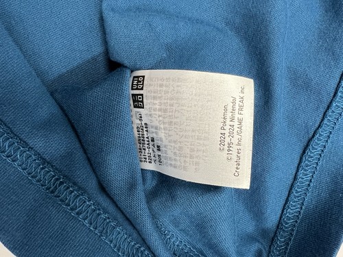 NWT - UNIQLO UT x Pokemon Snorlax Eat More Sleep More SS Blue T Shirt - XL - Picture 11 of 11